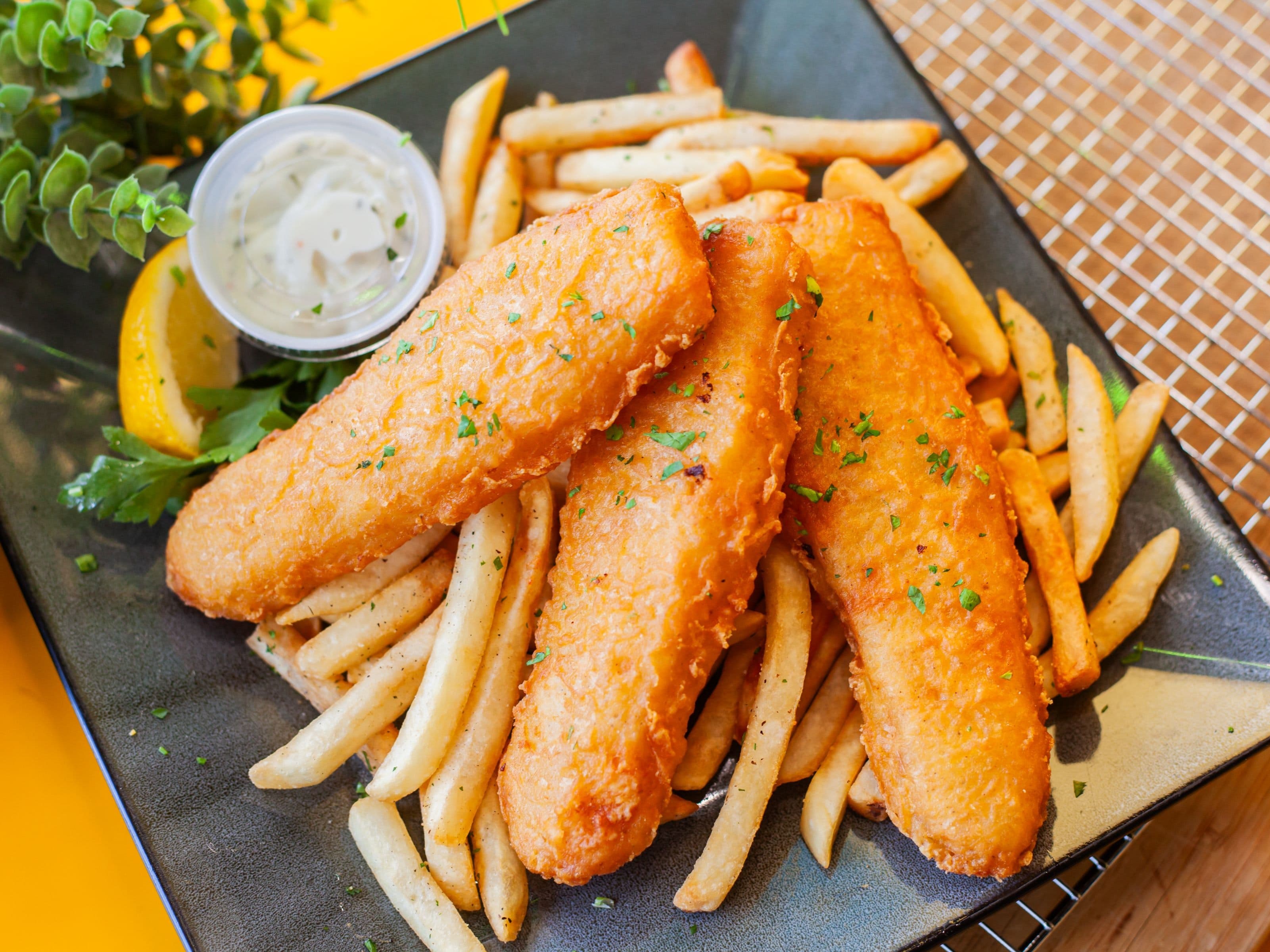 Photo of 'Fish N Chips' meal.